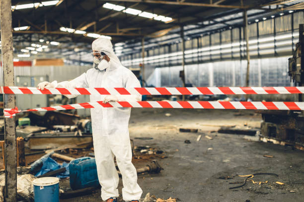 Professional Sewage Cleanup technician working in Dunnellon, FL